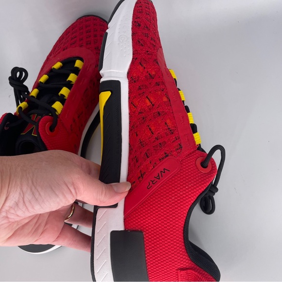 New Under Armour Mens University Maryland Terps Warp Sneakers 10.5 Red - Picture 6 of 8